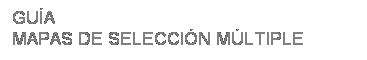 Cuadro de texto: GU�A
MAPAS DE SELECCI�N M�LTIPLE
&nbsp;
